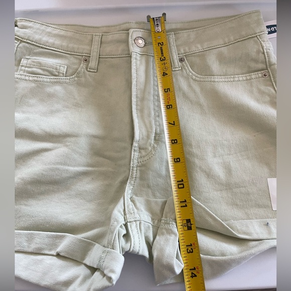 Old Navy|OG Shorts High Rise Denim, Pastel Mint Denim in High Rise—Size 8•••NWT - Picture 8 of 9